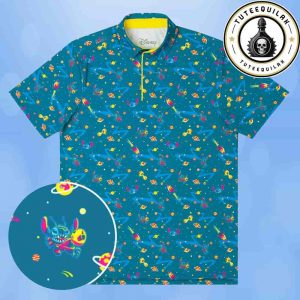 RSVLTS Summer Collections Disney’s Lilo And Stitch Deep Space Trouble Polo Shirt