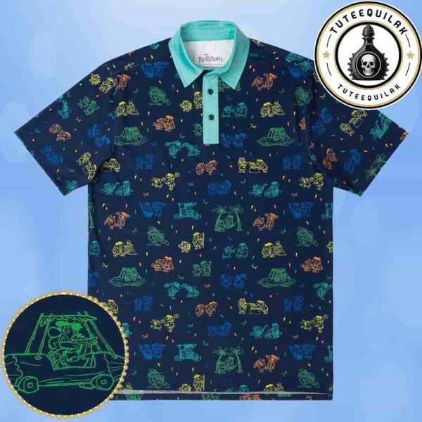 RSVLTS Summer Collections The Flintstones Bedrock Buds Polo Shirt