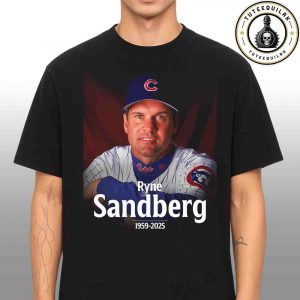 Rip Hall Of Famer MLB Ryne Sandberg 1959-2025 T-Shirt