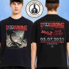 Scorpions 60 Years Anniversary Coming Home To Europe 2025 Tour Dated List Planet Rock Tee Merchandise Two Sided Unisex T-Shirt
