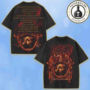 Slayer 10th Anniversary 2025 Merch Repentless Vinyl Tracklist Washed T-Shirt