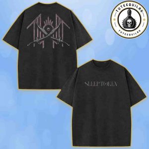 Sleep Token Even In Arcadia 2025 Exclusive Tee Dual Sword Emblem Washed T-Shirt