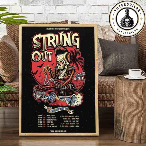 Strung Out 35 Years Anniversary Tour Dated List 2025 Home Decor Poster Canvas