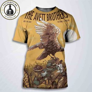 The Avett Brothers La Vista 2025 Concert Poster In Nebraska On July 17 2025 At The Astro All Over Print T-Shirt