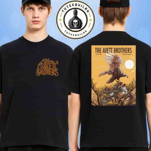 The Avett Brothers La Vista 2025 Concert Poster In Nebraska On July 17 2025 At The Astro Merch Two Sided T-Shirt