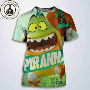 The Bad Guys 2 Poster Mr Piranha Only In Theaters August 1 2025 All Over Print T-Shirt