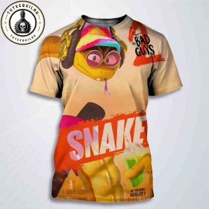 The Bad Guys 2 Poster Mr Snake Only In Theaters August 1 2025 All Over Print T-Shirt