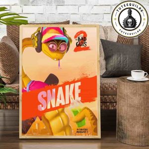 The Bad Guys 2 Poster Mr Snake Only In Theaters August 1 2025 Home Decor Poster Canvas