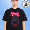 The Ghost Band Exclusive Tee Skeleton In Cathedral Blue Glow Merchandise Unisex T-Shirt