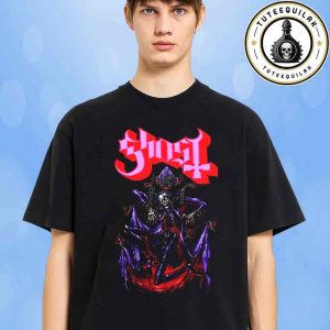 The Ghost Band Exclusive Tee Red Logo Skeletal Pope Merchandise Unisex T-Shirt
