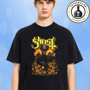 The Ghost Band Exclusive Tee Skeleton Pope In Poppy Field Merchandise Unisex T-Shirt
