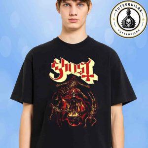 The Ghost Band Exclusive Tee Skeleton Puppeteer Magic Red Flame Merchandise Unisex T-Shirt