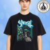 The Ghost Band Metallic Logo 2025  Merch Skeleton Spine Two Sided Unisex T-Shirt