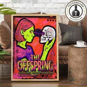 The Offspring Clarkston Supercharged Worldwide In ’25 Tour 2025 On July 27 At Pine Knob Music Theatre Home Decor Poster Canvas