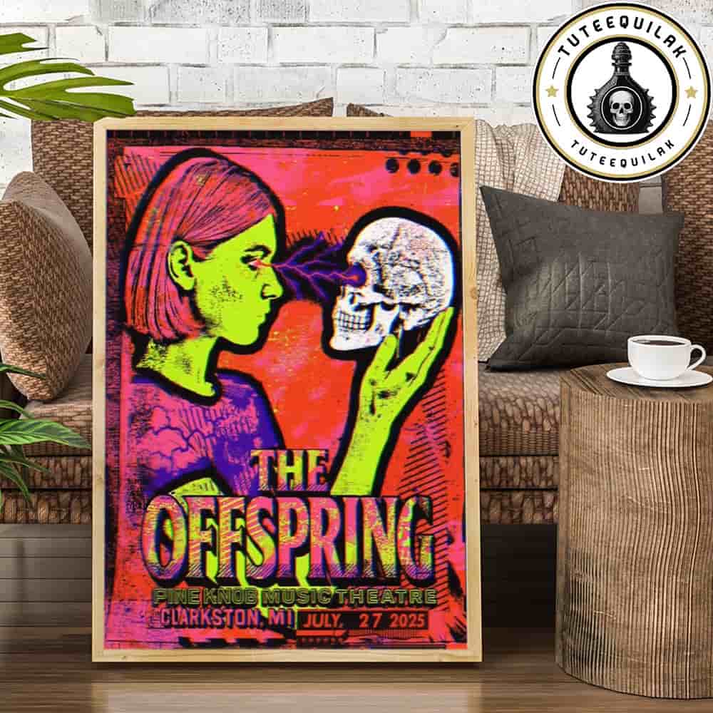 The Offspring Clarkston Supercharged Worldwide In '25 Tour 2025 On July 27 At Pine Knob Music Theatre Home Decor Poster Canvas The Offspring Clarkston Supercharged Worldwide In '25 Tour 2025 On July 27 At Pine Knob Music Theatre Home Decor Poster Canvas