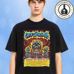 The Offspring Supercharged North American Tour 2025 Official Poster Dated List Merchandise Unisex T-Shirt