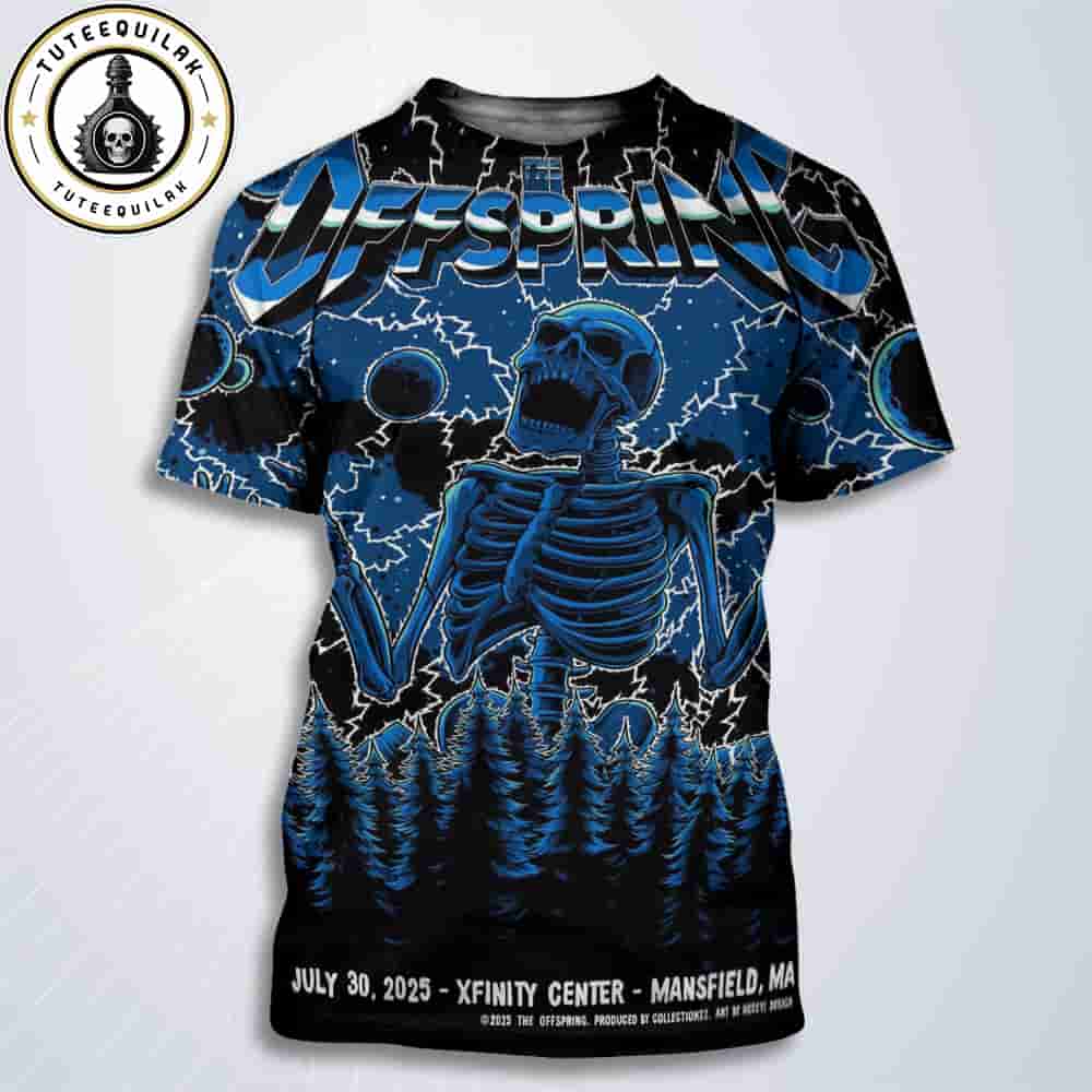 The Offspring Supercharged Worldwide Tour Mansfield MA 2025 On July 30 At Xfinity Center All Over Print T-Shirt The Offspring Supercharged Worldwide Tour Mansfield MA 2025 On July 30 At Xfinity Center All Over Print T-Shirt
