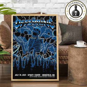 The Offspring Supercharged Worldwide Tour Mansfield MA 2025 On July 30 At Xfinity Center Home Decor Poster Canvas