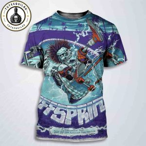 The Offspring Toronto 2025 Supercharged Worldwide North American Tour Concert Poster At Budweiser Stage On July 23 2025 All Over Print T-Shirt