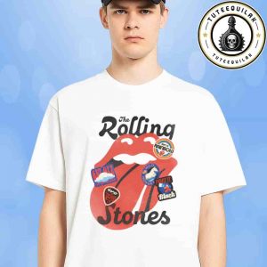 The Rolling Stones Merch Summer Collection 2025 Exclusive Stickered Tongue Ringer Tee Unisex T-Shirt