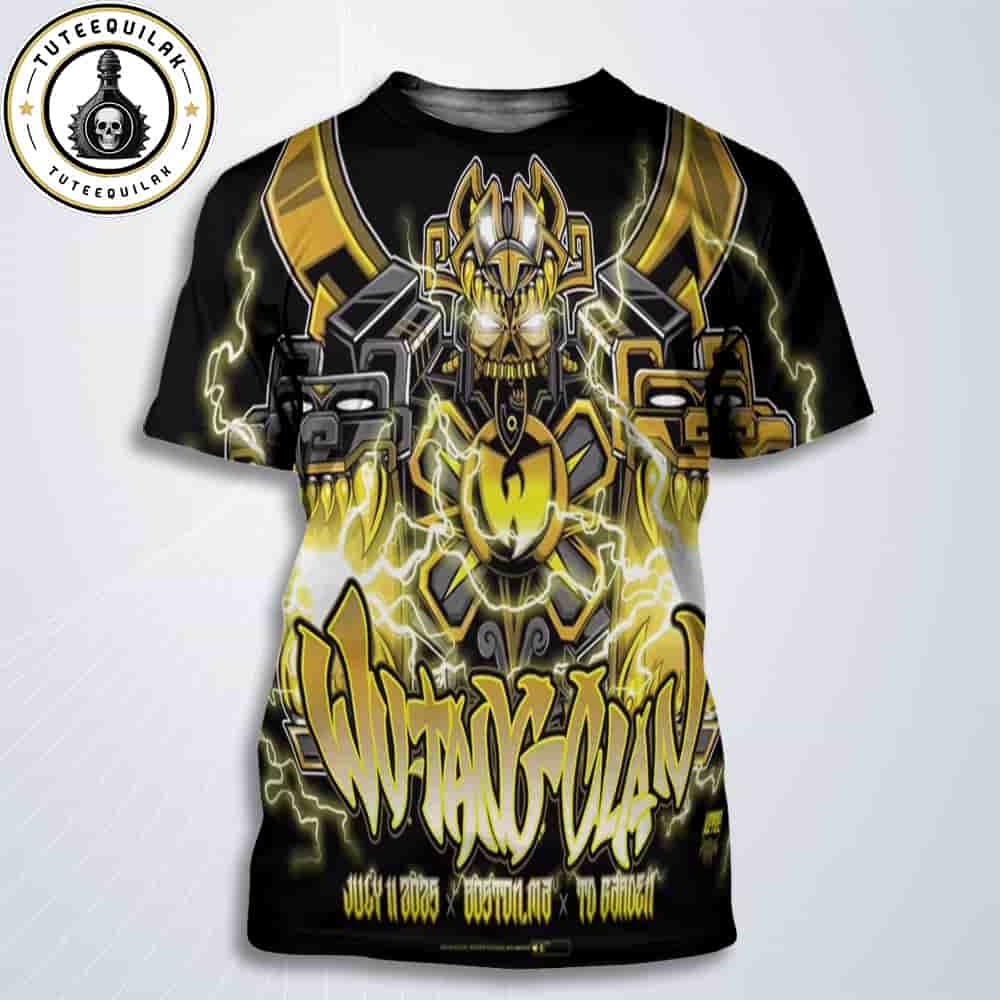 Wu-Tang Clan Boston 2025 Forever The Final Chamber World Tour Concert Poster On July 11 At TD Garden All Over Print T-Shirt Wu-Tang Clan Boston 2025 Forever The Final Chamber World Tour Concert Poster On July 11 At TD Garden All Over Print T-Shirt