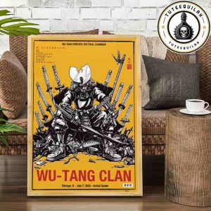 Wu-Tang Clan Forever The Final Chamber Tour 2025 Concert Poster In Chicago IL On July 7 At United Center Home Decor Poster Canvas